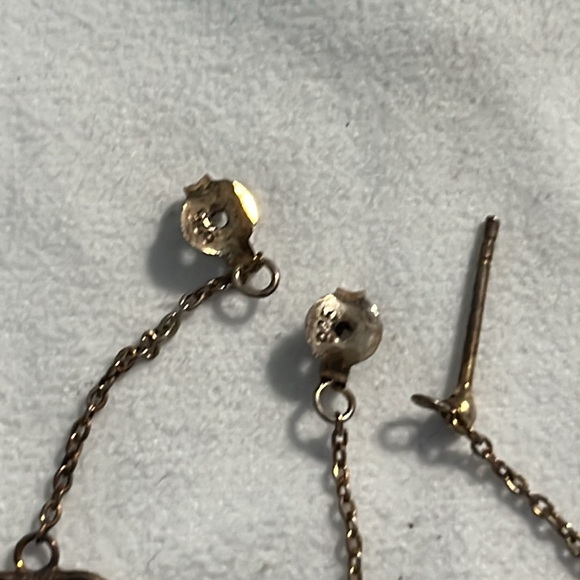 Dangling Hearts Earrings 925 - Picture 4 of 5